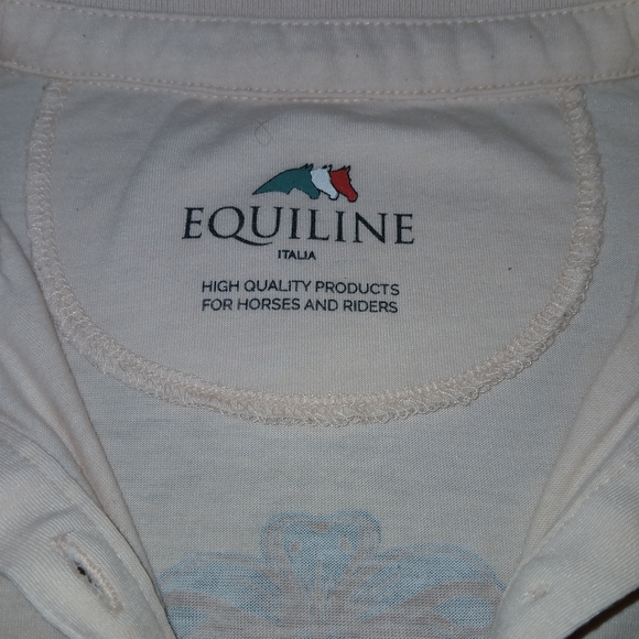 Equiline Women's Short Sleeve Polo Shirt - Baby Pink Sz Small EUC - Picture 2 of 5